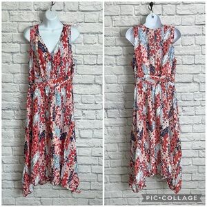 Japna Sleeveless Floral Patchwork Handkerchief Midi Dress size XL